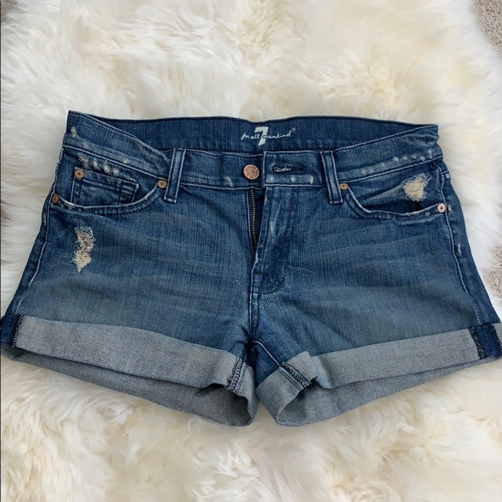 7 for all mankind jean shorts